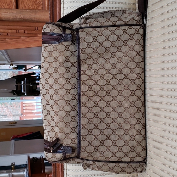 GUCCI GG MONOGRAM CANVAS DIAPER BAG - Picture 3 of 12